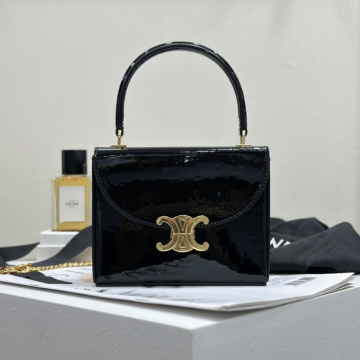 셀린느 스몰 블랑딘 박스 백 유광 블랙