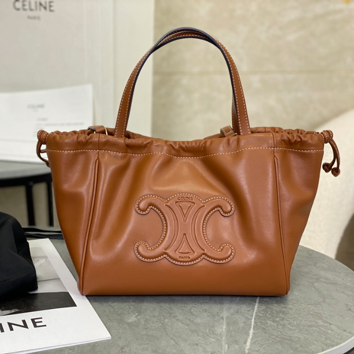 셀린느 퀴르 트리오페 드로우스트링 스몰 토트백 탄 111013