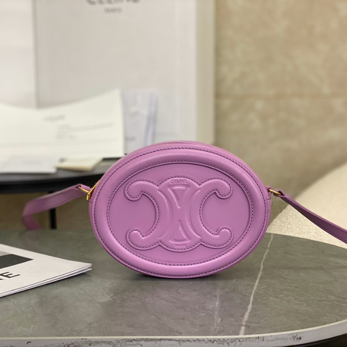 셀린느 트리오페 오벌 펄스 미니 크로스백 모브 101703