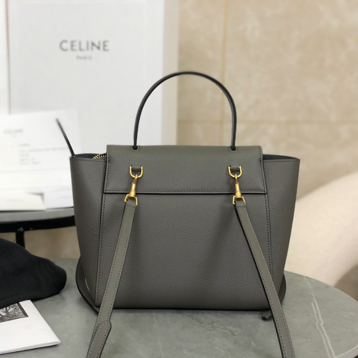 셀린느 나노 그레인드 벨트 토트백 그레이 189003