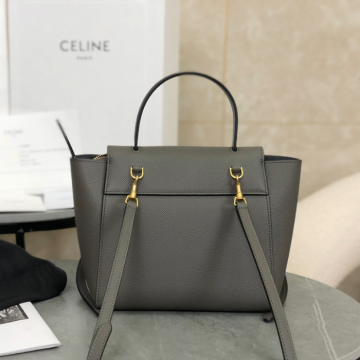 셀린느 나노 그레인드 벨트 토트백 그레이 189003