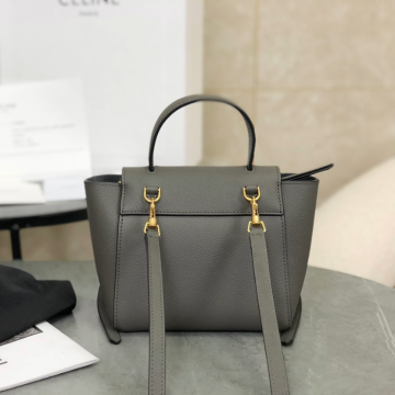 셀린느 피코 그레인드 벨트 토트백 그레이 194263