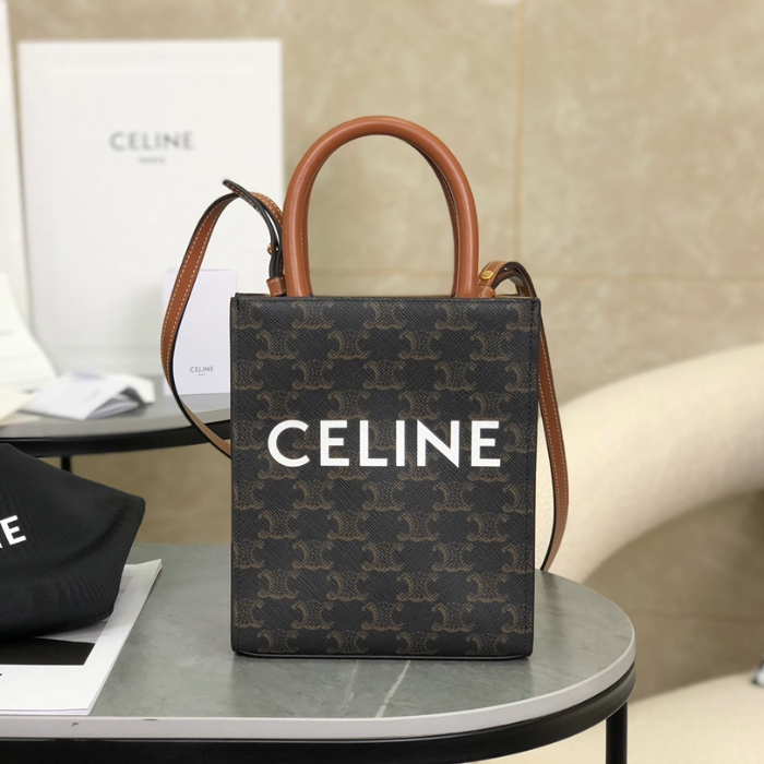 셀린느 미니 버티컬 카바스백 블랙 탄 194372