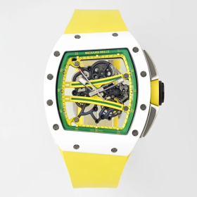 ZF공장 리차드밀 RM61-01 요한 블레이크 얼티밋 에디션 화이트 세라믹 케이스 옐로우 밴드