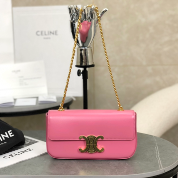 셀린느 트리오페 캔버스 체인 숄더백 핑크 197993