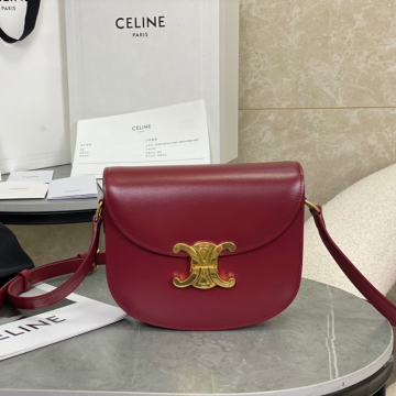 셀린느 트리오페 틴 베사체 숄더백 버건디 110413