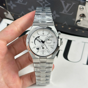9F공장 바쉐론 콘스탄틴 오버시즈 듀얼타임 화이트 다이얼 42mm 47450
