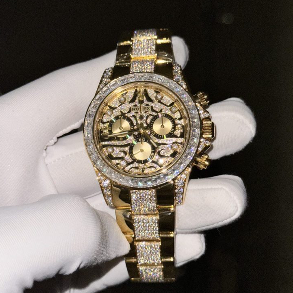 롤렉스 데이토나 타이거 모이사나이트 풀 파베 세팅 116528