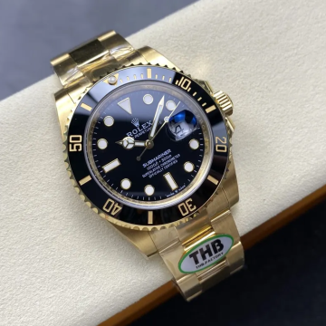 THB공장 롤렉스 서브마리너 신형 블랙 다이얼 옐로우 골드 금통 41mm 126618