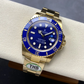 THB공장 롤렉스 서브마리너 신형 청판 다이얼 옐로우 골드 금통 41mm 126618