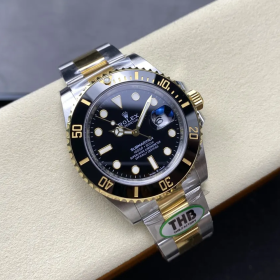 THB공장 롤렉스 서브마리너 신형 블랙 다이얼 옐로우 골드 콤비 41mm 126613