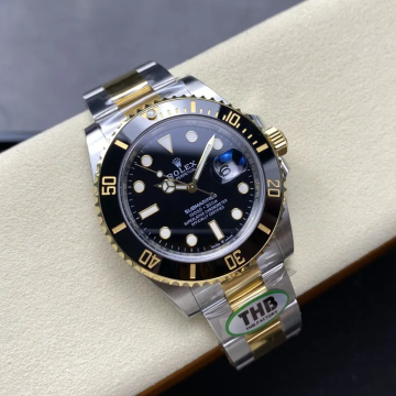 THB공장 롤렉스 서브마리너 신형 블랙 다이얼 옐로우 골드 콤비 41mm 126613