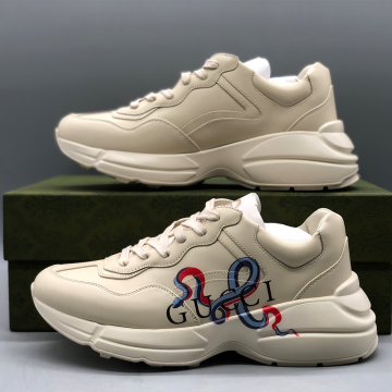 구찌 라이톤 스니커즈 스네이크 화이트