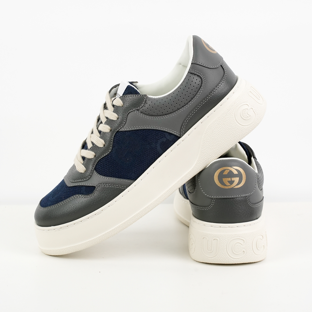 구찌 수프림 남성 GG 스니커즈 그레이/블루