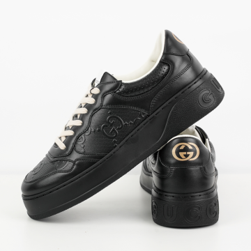 구찌 수프림 남성 GG 스니커즈 블랙