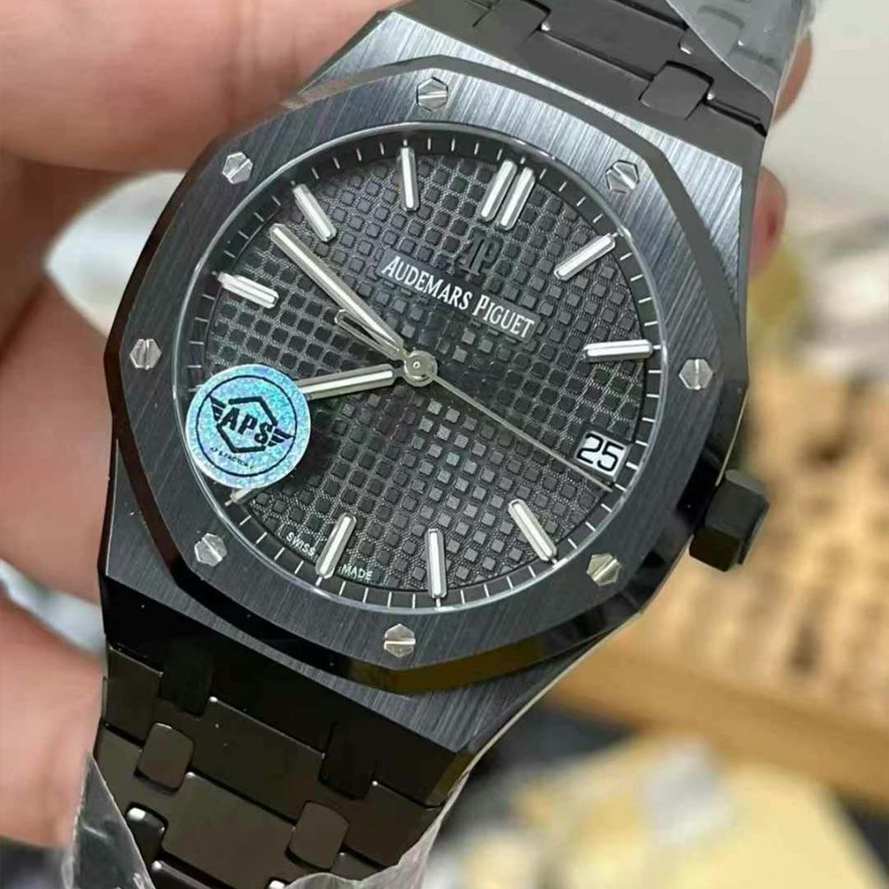 APS공장 오데마피게 로얄오크 블랙 세라믹 블랙 다이얼 15500