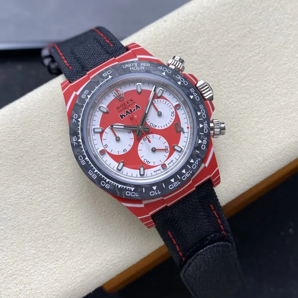 DIW 공장 롤렉스 X KAKHA 데이토나 레드 카본 커스텀 한정판