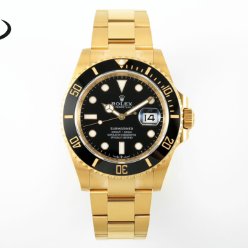 EW공장 롤렉스 신형 서브마리너 블랙 다이얼 옐로우 골드 금통 41mm 126618