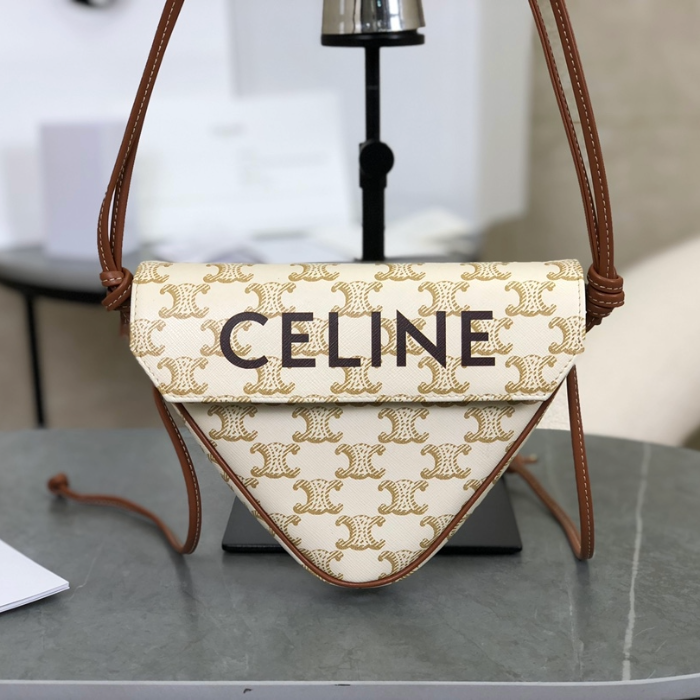 셀린느 트리오페 트라이앵글 크로스백 화이트 195902