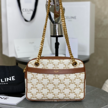 셀린느 트라이엄프 파타팡스 숄더백 스몰 화이트 196252