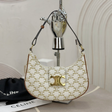 셀린느 미디엄 아바 트리오페 숄더백 화이트 114492