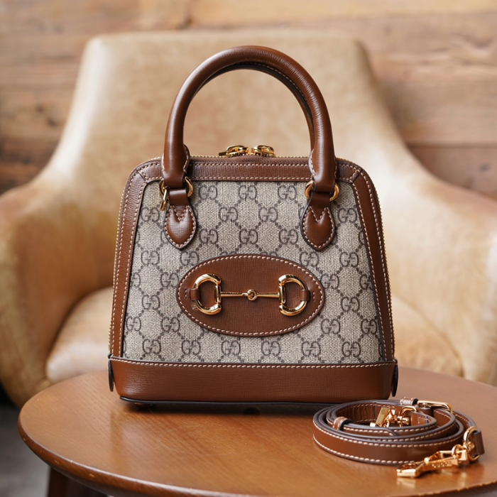 구찌 홀스빗 1955 탑핸들백 슈프림 베이지