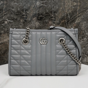 구찌 GG 마몽 토트백 탑핸들백 스몰 그레이