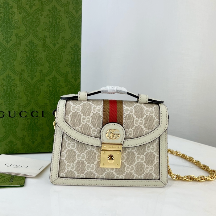 구찌 오피디아 미니 GG 숄더백 화이트