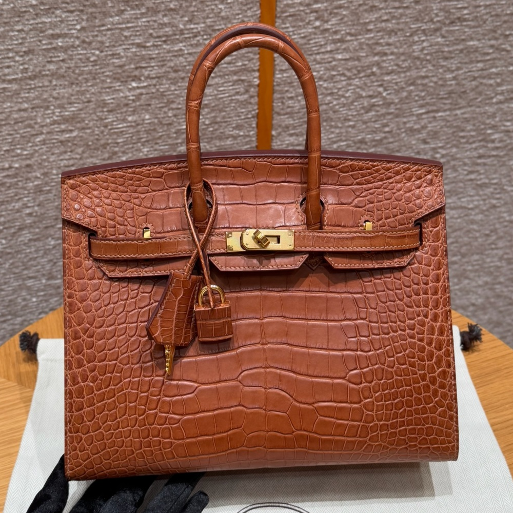 올수공 에르메스 버킨 25 37/gold 악어 가죽 골드 하드웨어