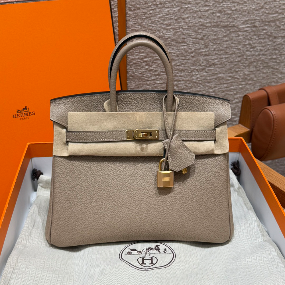 올수공 에르메스 버킨 25 81/Gris tourterlle 토고 가죽 골드 하드웨어