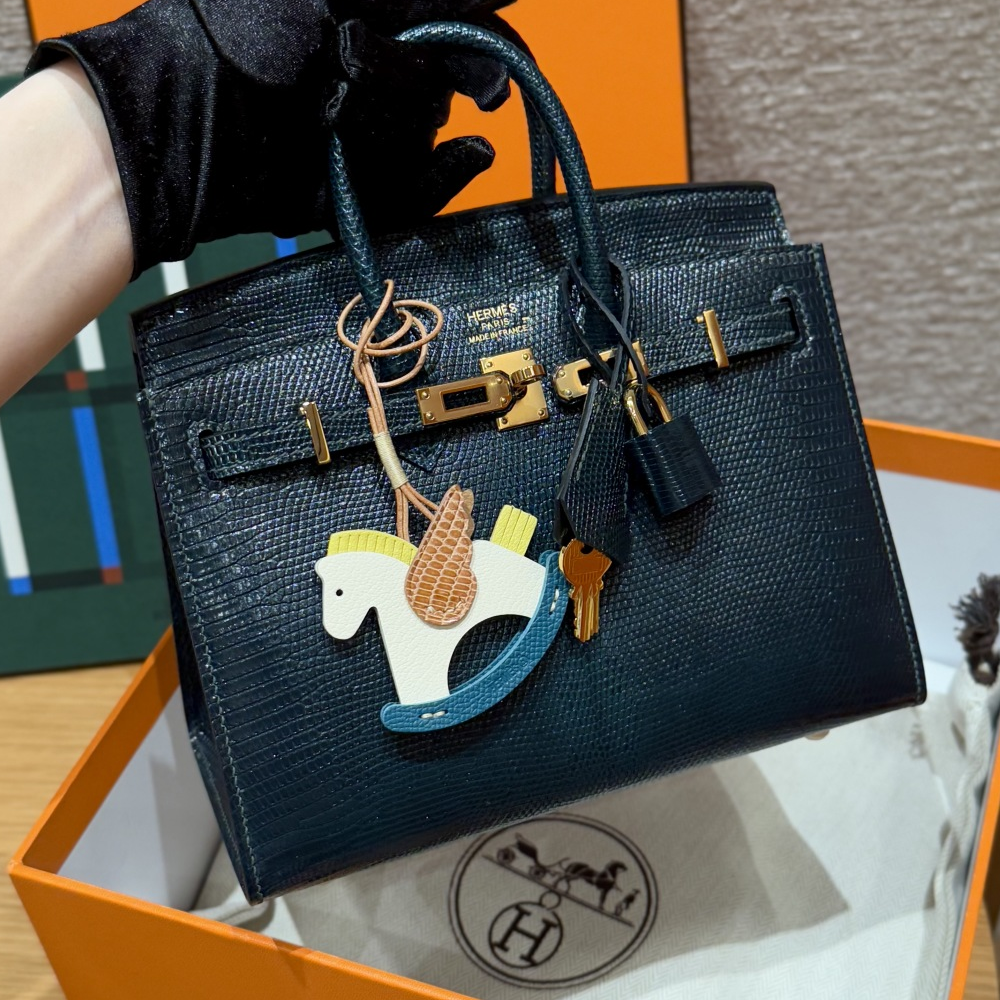 올수공 에르메스 버킨 20 60/Vert cypres 악어 가죽 골드 하드웨어