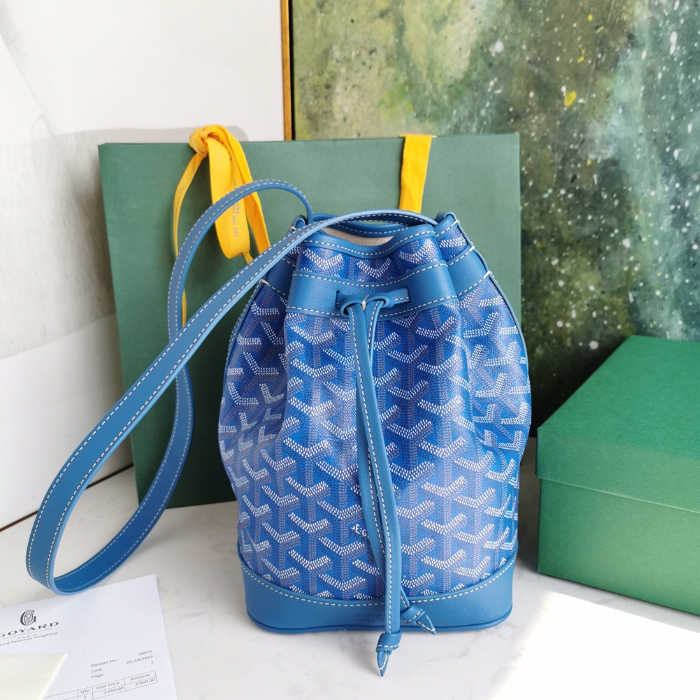 고야드 버킷백 쁘띠플로 블루