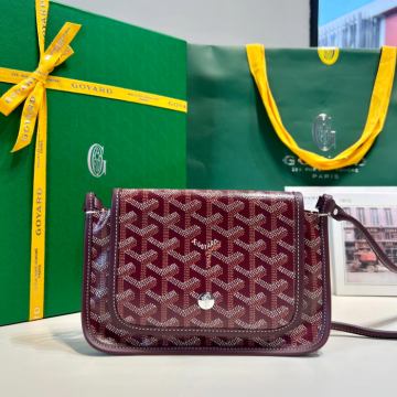 고야드 플뤼메 월렛 미니 크로스백 버건디