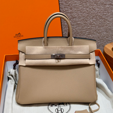 올수공 에르메스 버킨 25 S2/Trench/i6/Rose extreme 토고 가죽 실버 하드웨어