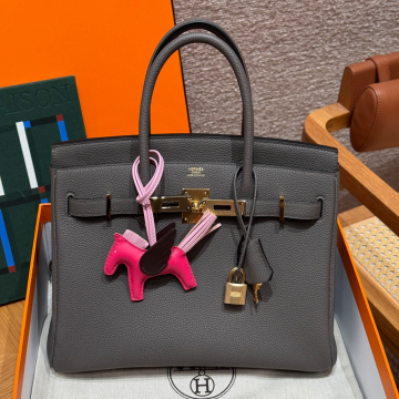 올수공 에르메스 버킨 30 8F/Girs Etain 토고 가죽 골드 하드웨어