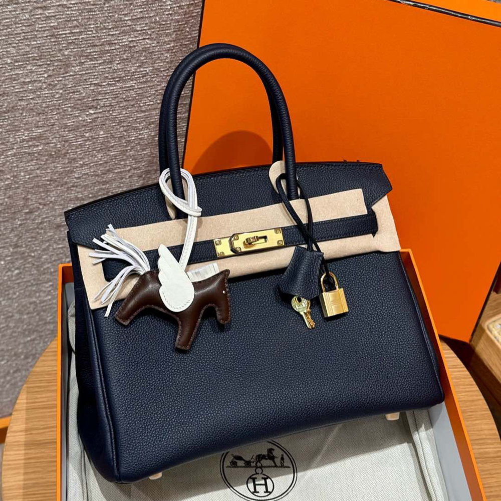 올수공 에르메스 버킨 30 76/Blue indigo 토고 가죽 골드 하드웨어