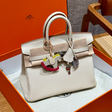 올수공 에르메스 버킨 25 10/Craie 토고 가죽 실버 하드웨어