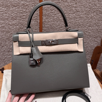 올수공 에르메스 켈리 28 0L/Girs Meyer 체브레 가죽 실버 하드웨어