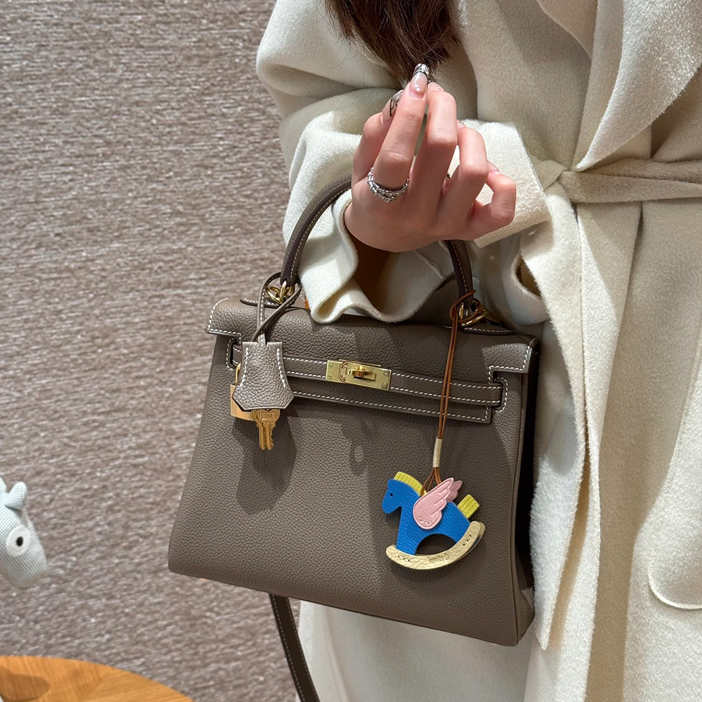 올수공 에르메스 켈리 25 18/Etoupe 토고 가죽 골드 하드웨어