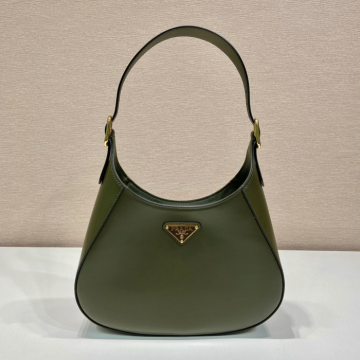 프라다 삼각로고 레더 클리오백 밀리터리그린