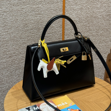 올수공 에르메스 켈리 32 ck89/noir 박스 가죽 골드 하드웨어