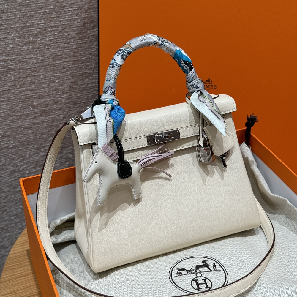 올수공 에르메스 켈리 25 i2/Nata 스위프트 가죽 실버 하드웨어