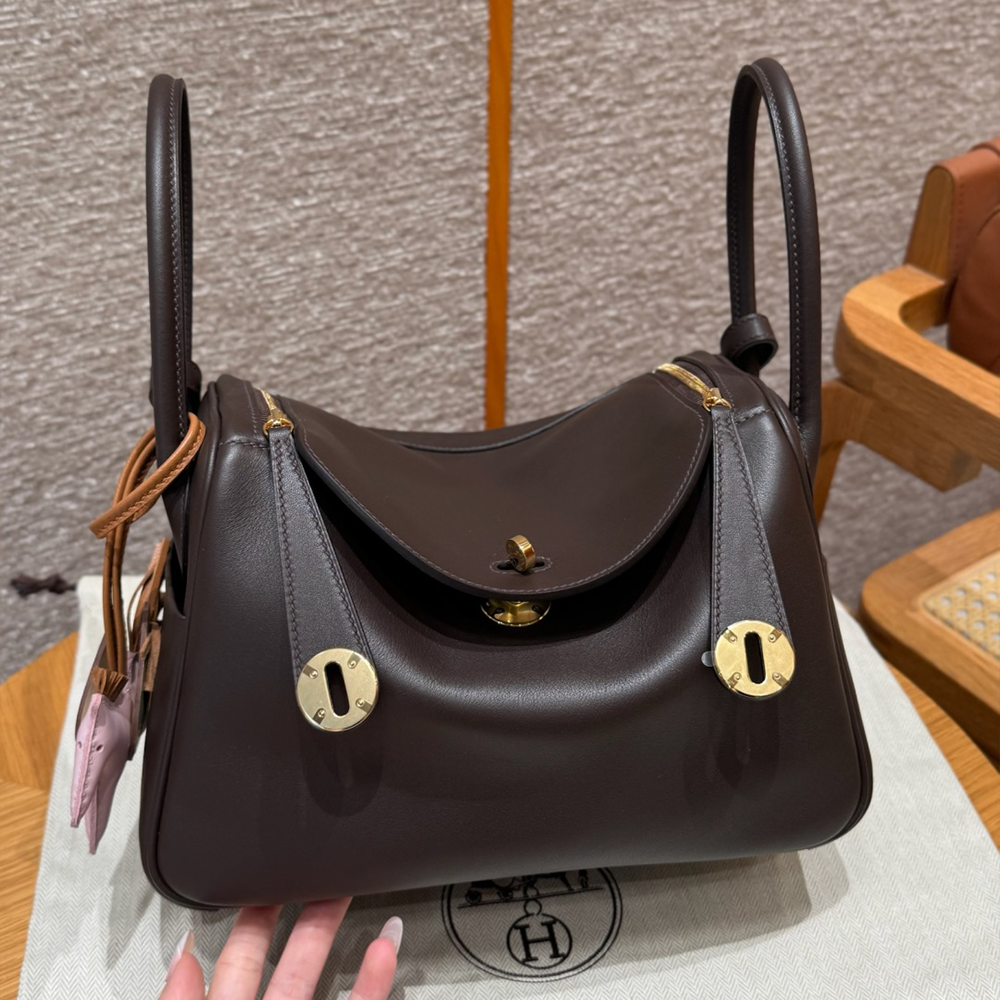 올수공 에르메스 린디 26 44/Moka & 75/Blue Jean 스위프트 골드 하드웨어