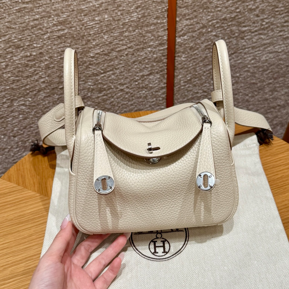 올수공 에르메스 린디 미니 10/Craie 클레망스 실버 하드웨어