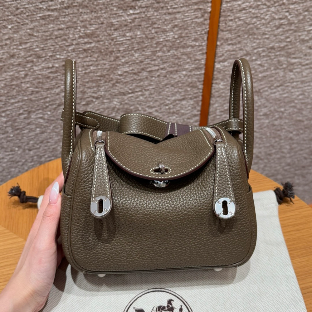 올수공 에르메스 린디 미니 18/Etoupe 클레망스 실버 하드웨어