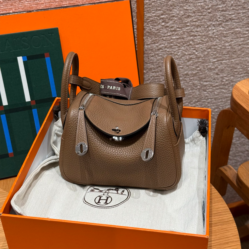 올수공 에르메스 린디 미니 D0/Beige de weimar 클레망스 실버 하드웨어