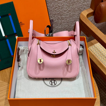 올수공 에르메스 린디 미니 3Q/Rose Sakura 클레망스 골드 하드웨어