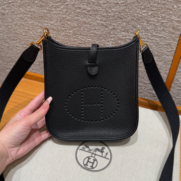 올수공 에르메스 에블린 미니 89/noir 클레망스 골드 하드웨어