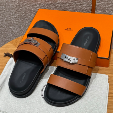 올수공 에르메스 잭슨 블랙 & 브라운 실버 하드웨어