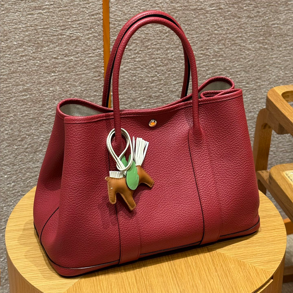 올수공 에르메스 가든파티 36 54/Rouge Garance vache 실버 하드웨어